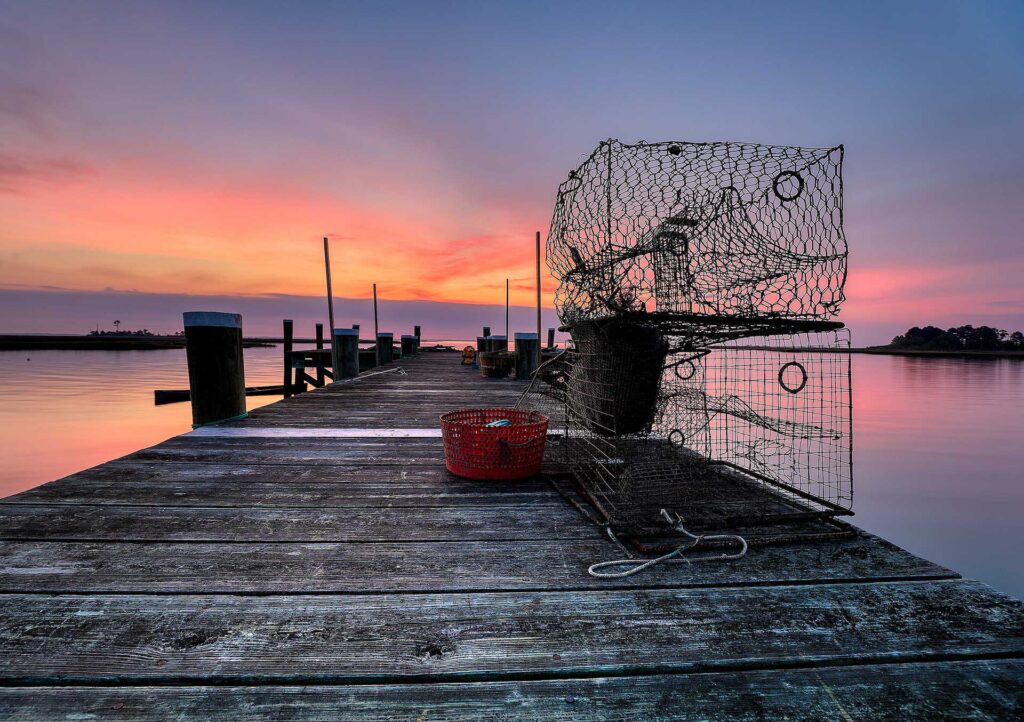 Early morning sunrise at Browns Bay in the Guinea section of Gloucester