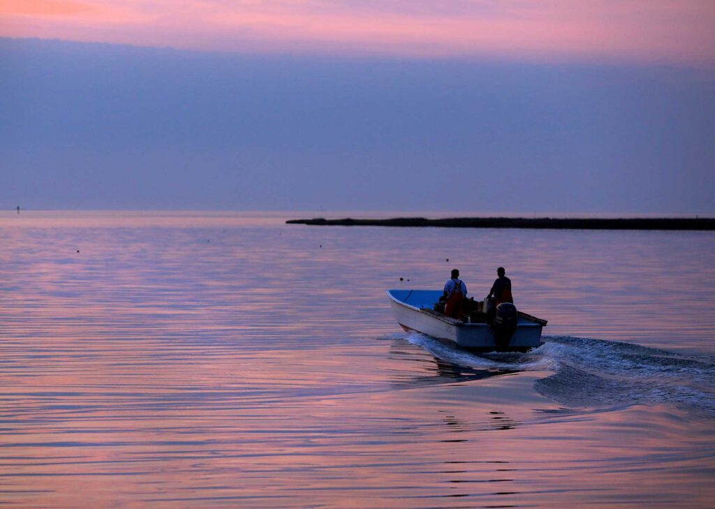 Early morning sunrise at Browns Bay in the Guinea section of Gloucester
