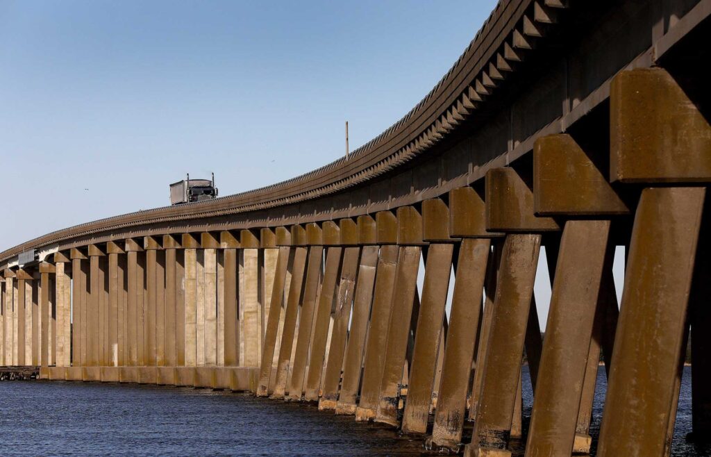 The Downing Bridge over the Rappahannock River takes drivers from Downtown Tappahannock into Richmond County